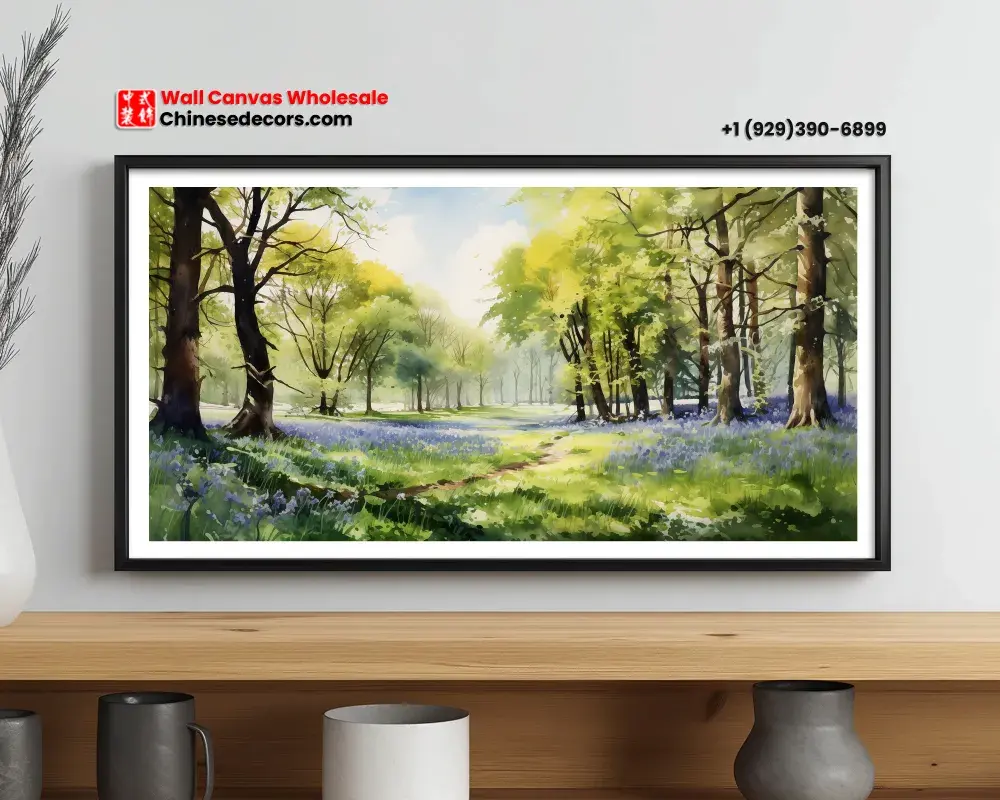English Bluebell In Forest