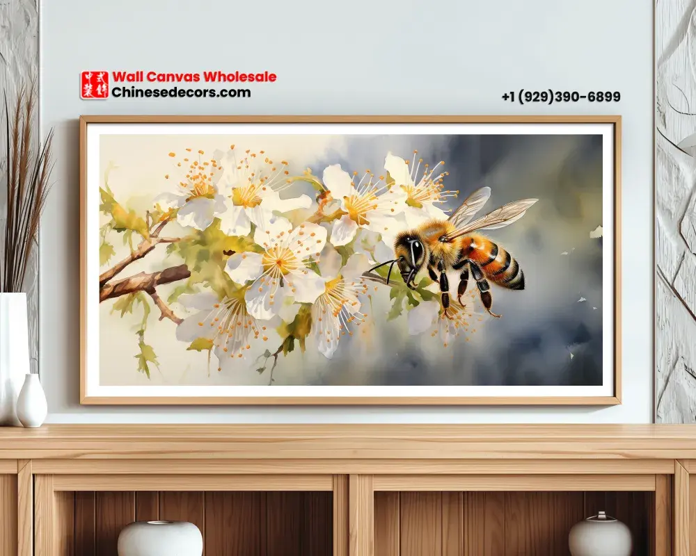 Bee Pollinating a Blossom